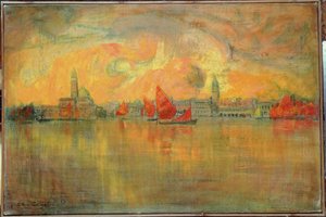 Utsikt over Venezia fra havet, 1896